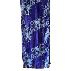 Sheer Asian Art Print Dragon Scarf